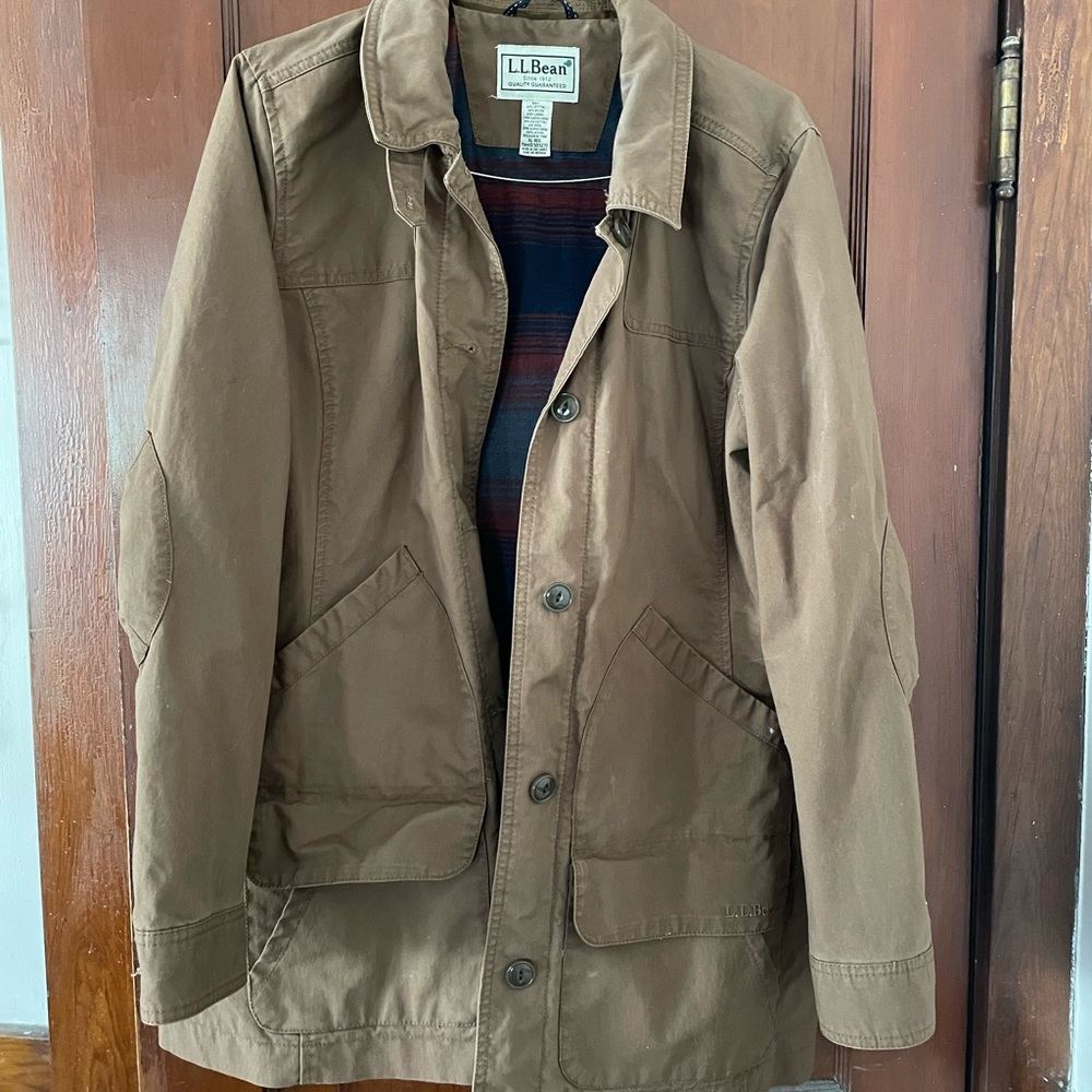 LL Bean Flannel Lined Utility Jacket